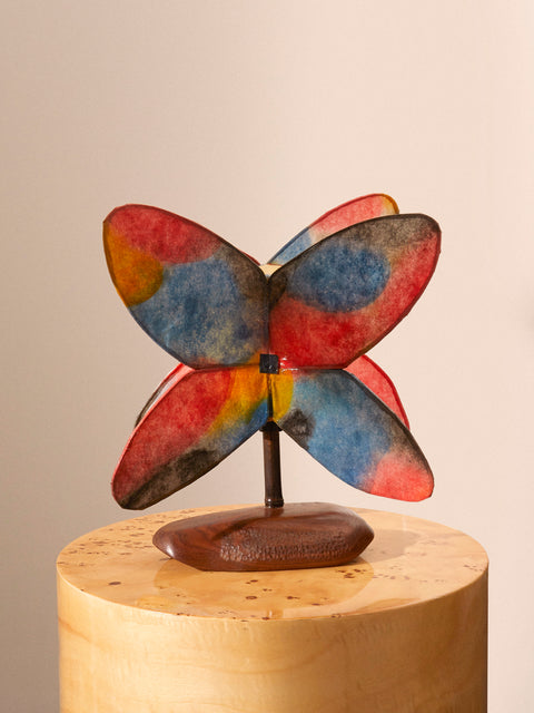 Yuxuan Huang - Firework Hand-Painted Kozo Paper and Wood Table Lamp - Multiple - ABASK