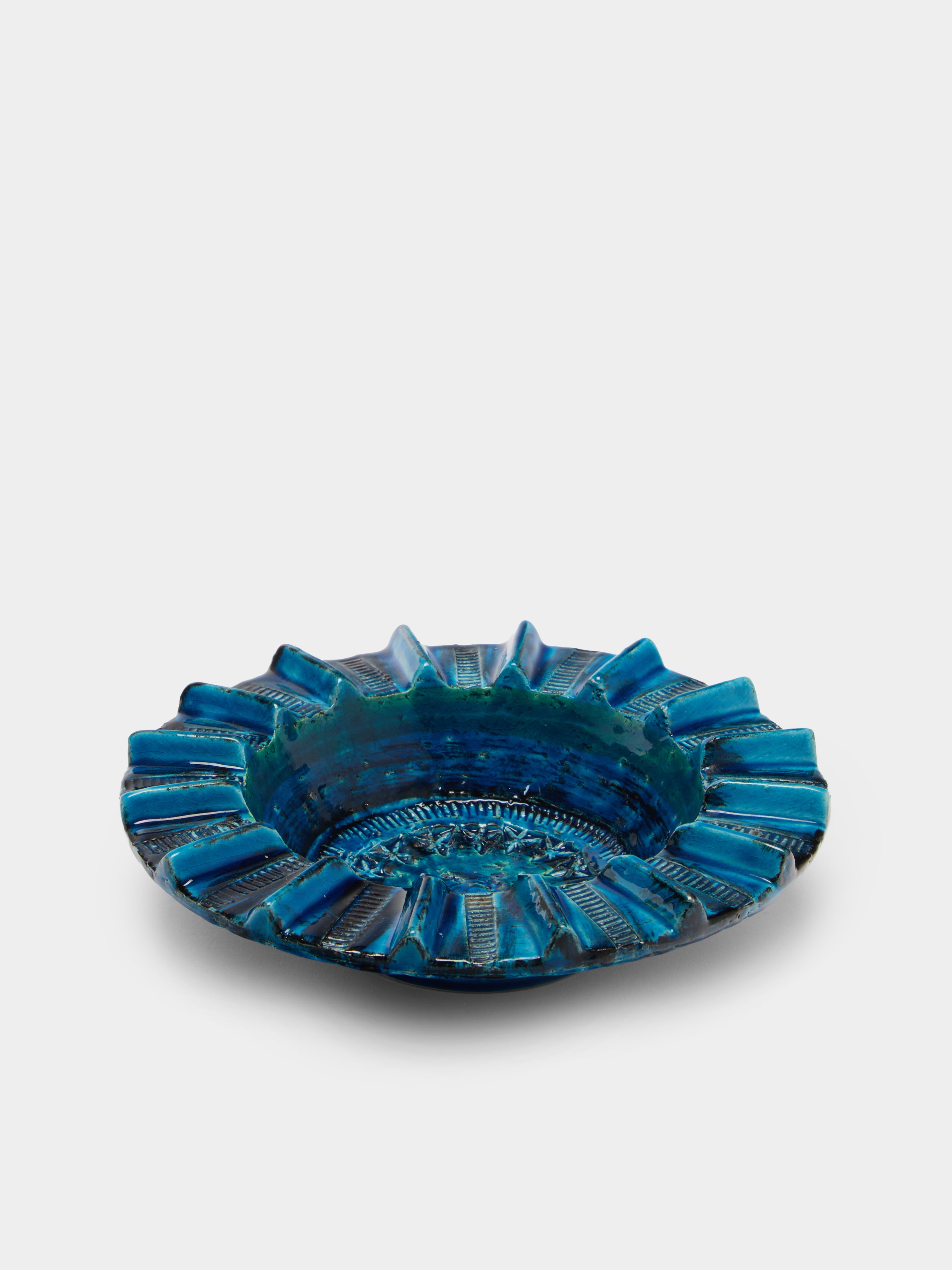 Bitossi Rimini Blue Collection Blue Mid-Century Bitossi Rimini Blue Ceramic Ashtray by Antique and ...