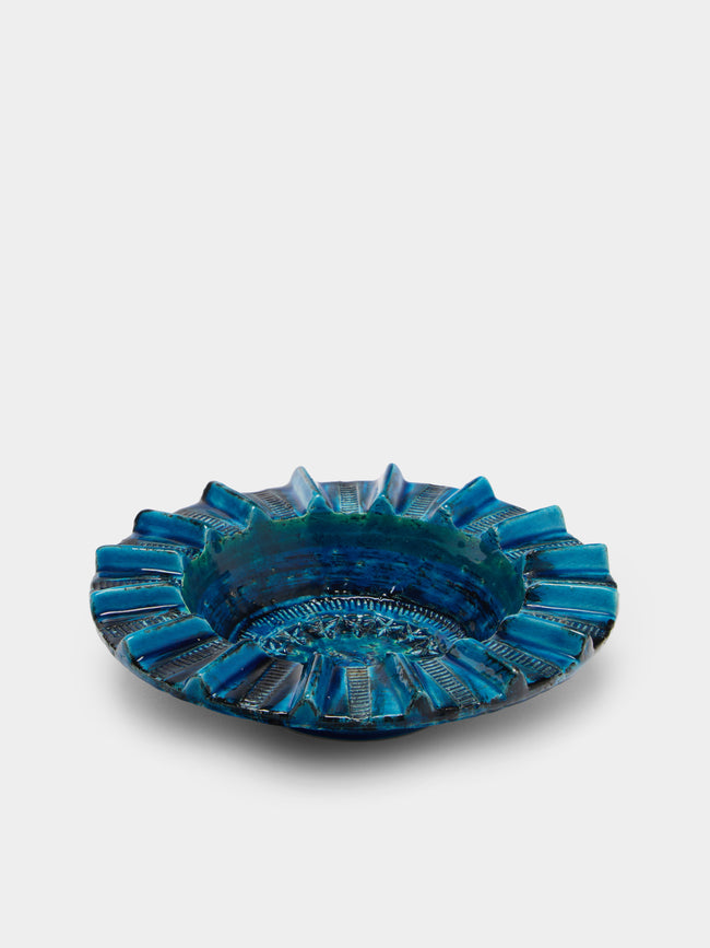 Antique and Vintage - Mid-Century Bitossi Rimini Blue Ceramic Ashtray - Blue - ABASK - 
