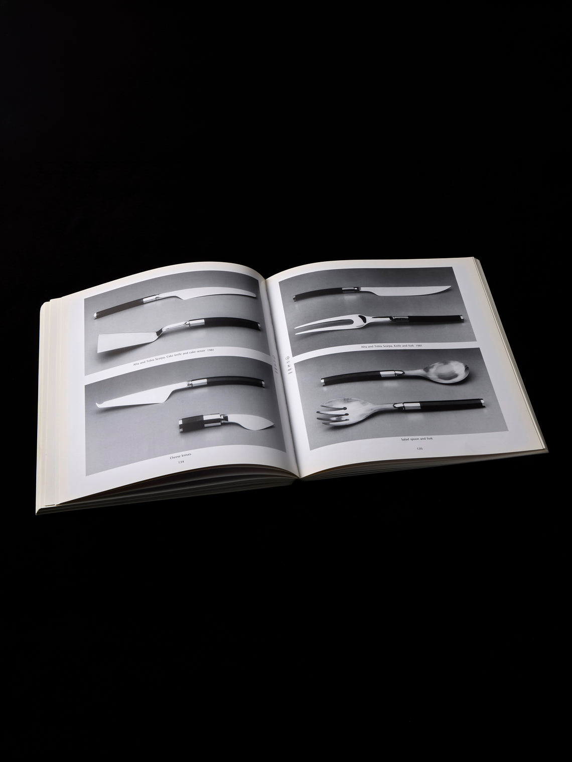 San Lorenzo - 1981 Afra and Tobia Scarpa Sterling Silver and Marble Roasting Knife and Fork - Silver - ABASK