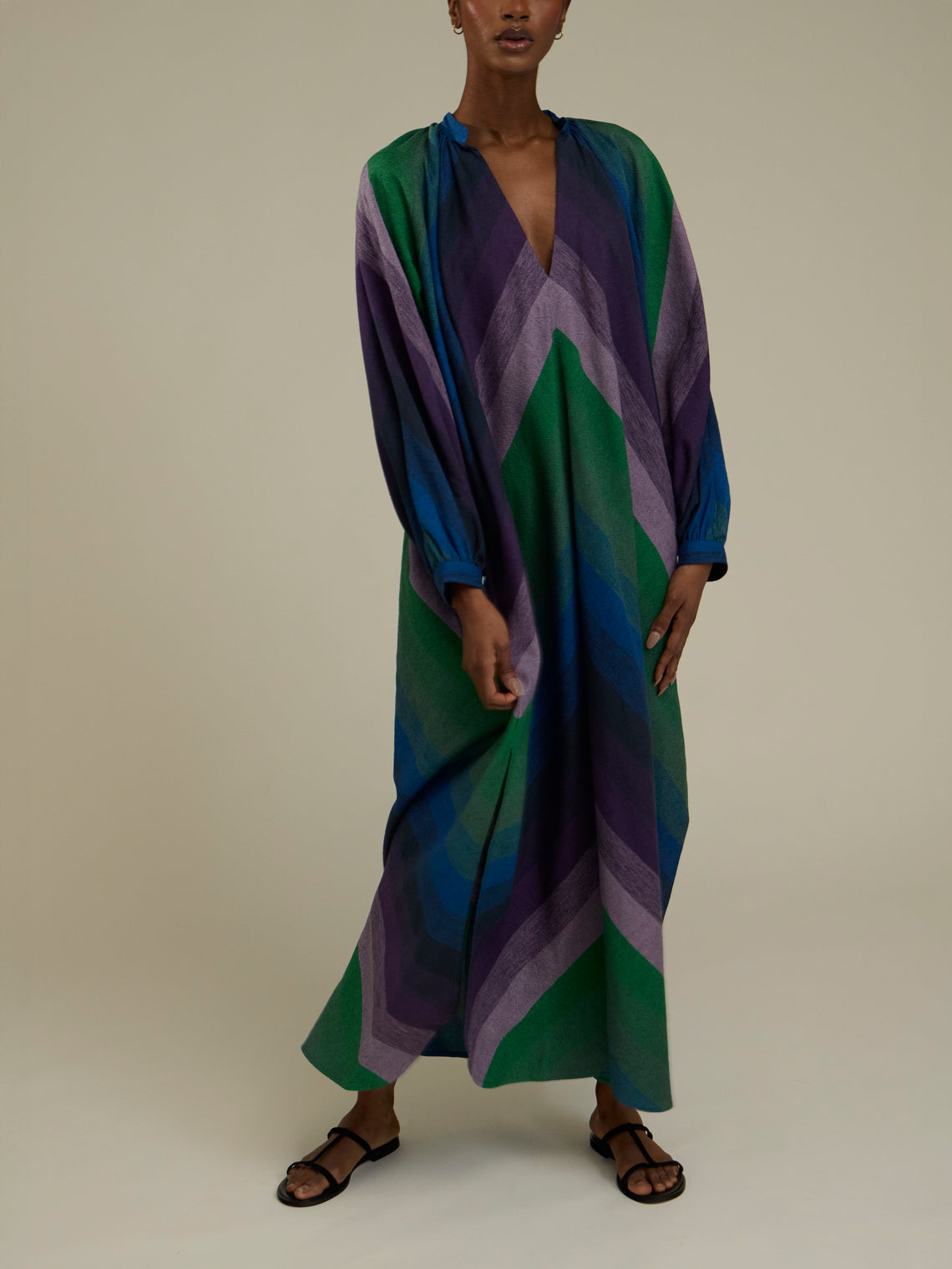 Marrakshi Life - The V-Neck Tourag Dress | Size: S - Multiple - ABASK