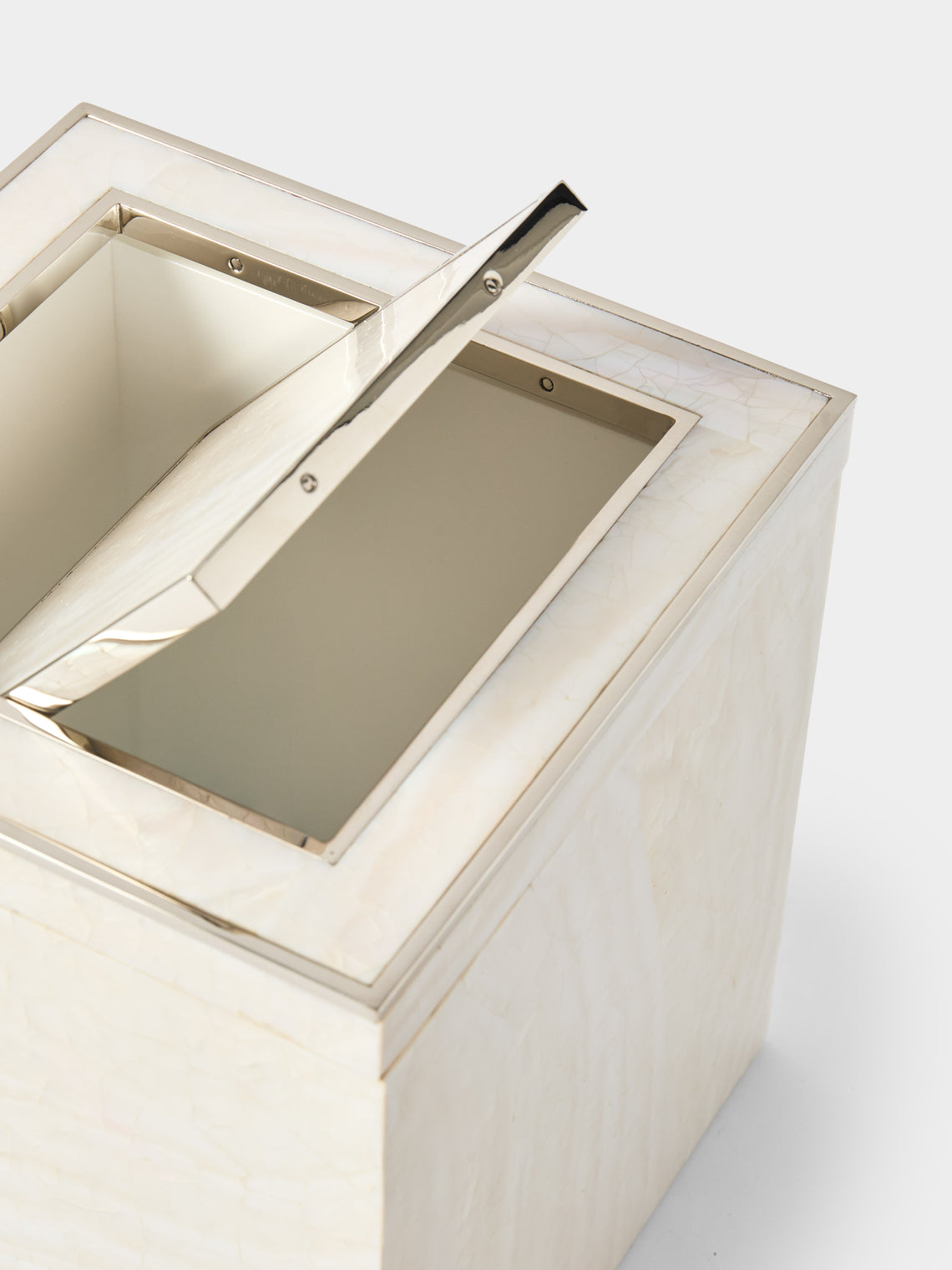 Objet Luxe - Sienna Mother-of-Pearl Vanity Bin - Ivory - ABASK