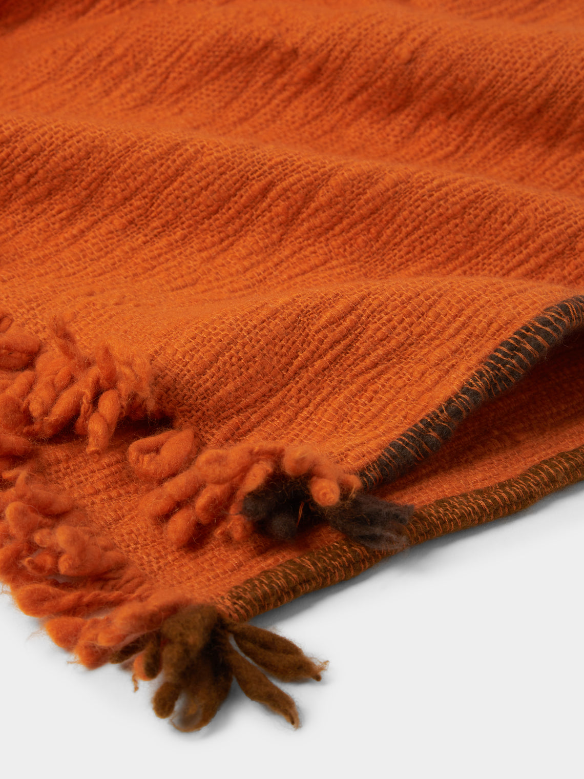 Norlha - Nostalgia Hand-Spun Yak Blanket (86.5in/2.2m) - Orange - ABASK