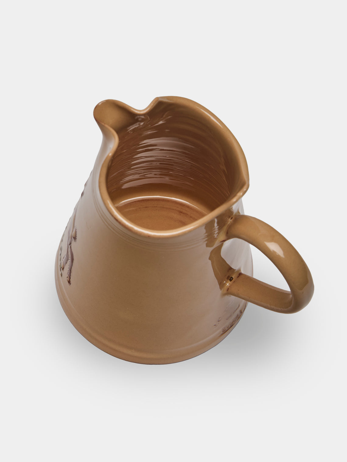Poterie d’Évires - Rabbits Hand-Painted Ceramic Petite Milk Jug - Cream - ABASK