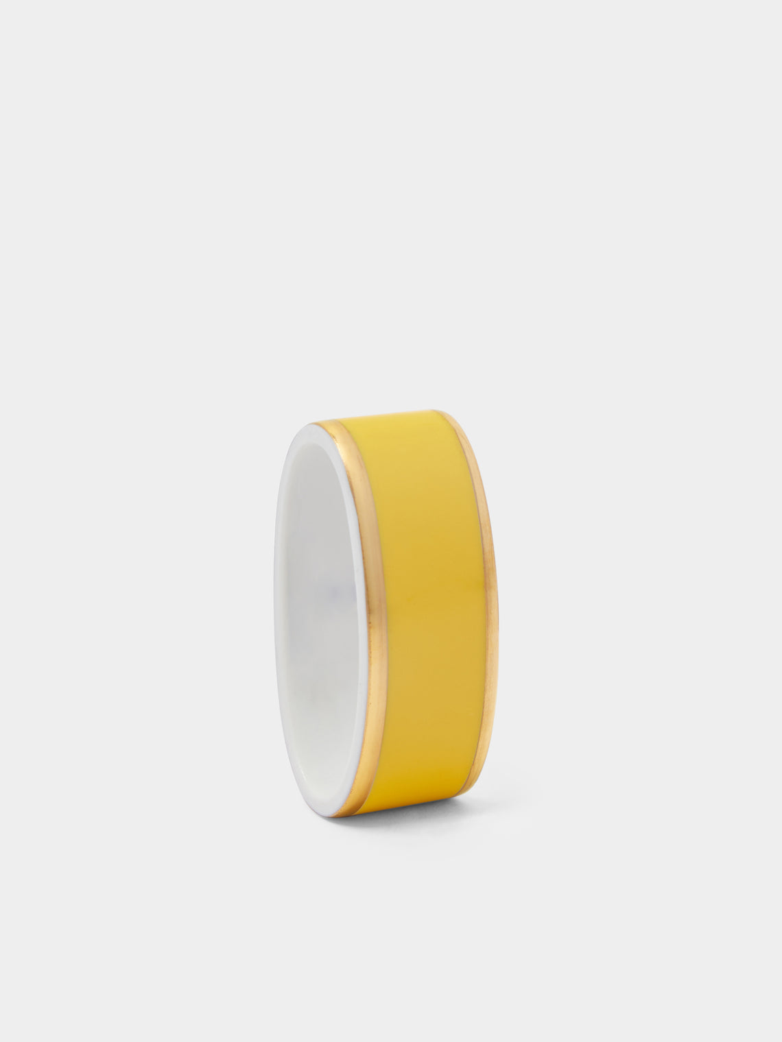 Augarten - Hand-Painted Porcelain Napkin Ring - Yellow - ABASK - 