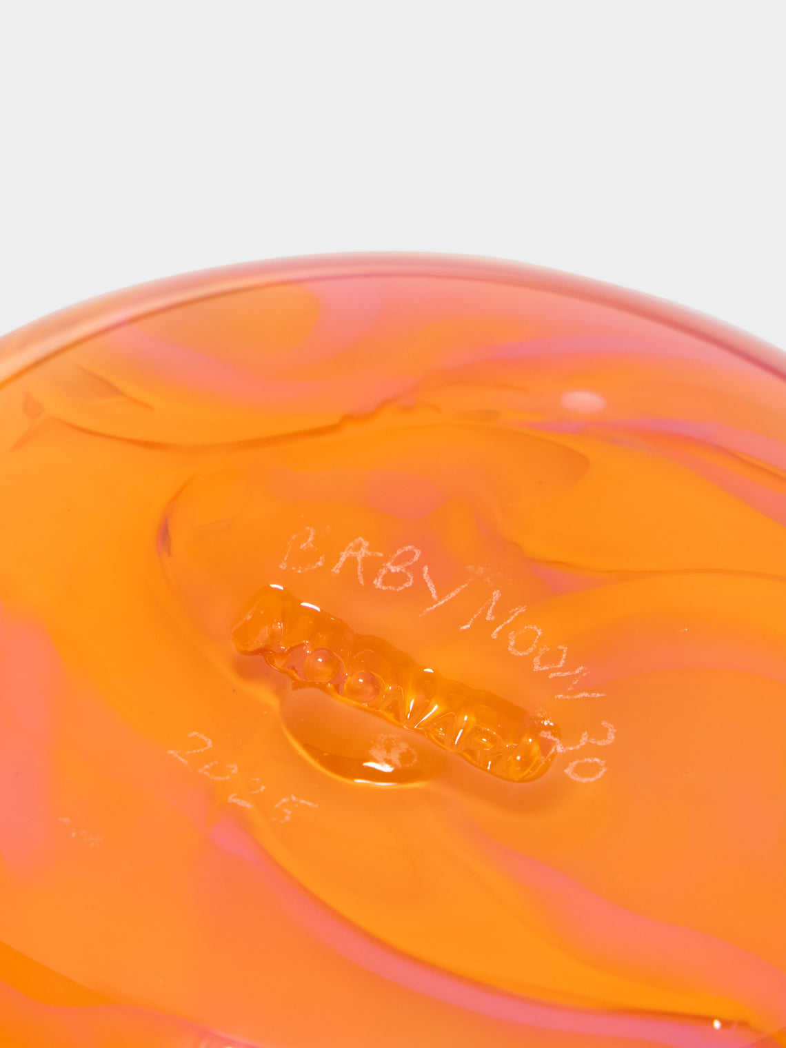 Moonarij - Babymoon Hand-Blown Glass Vase (4.5in/12cm) - Orange - ABASK