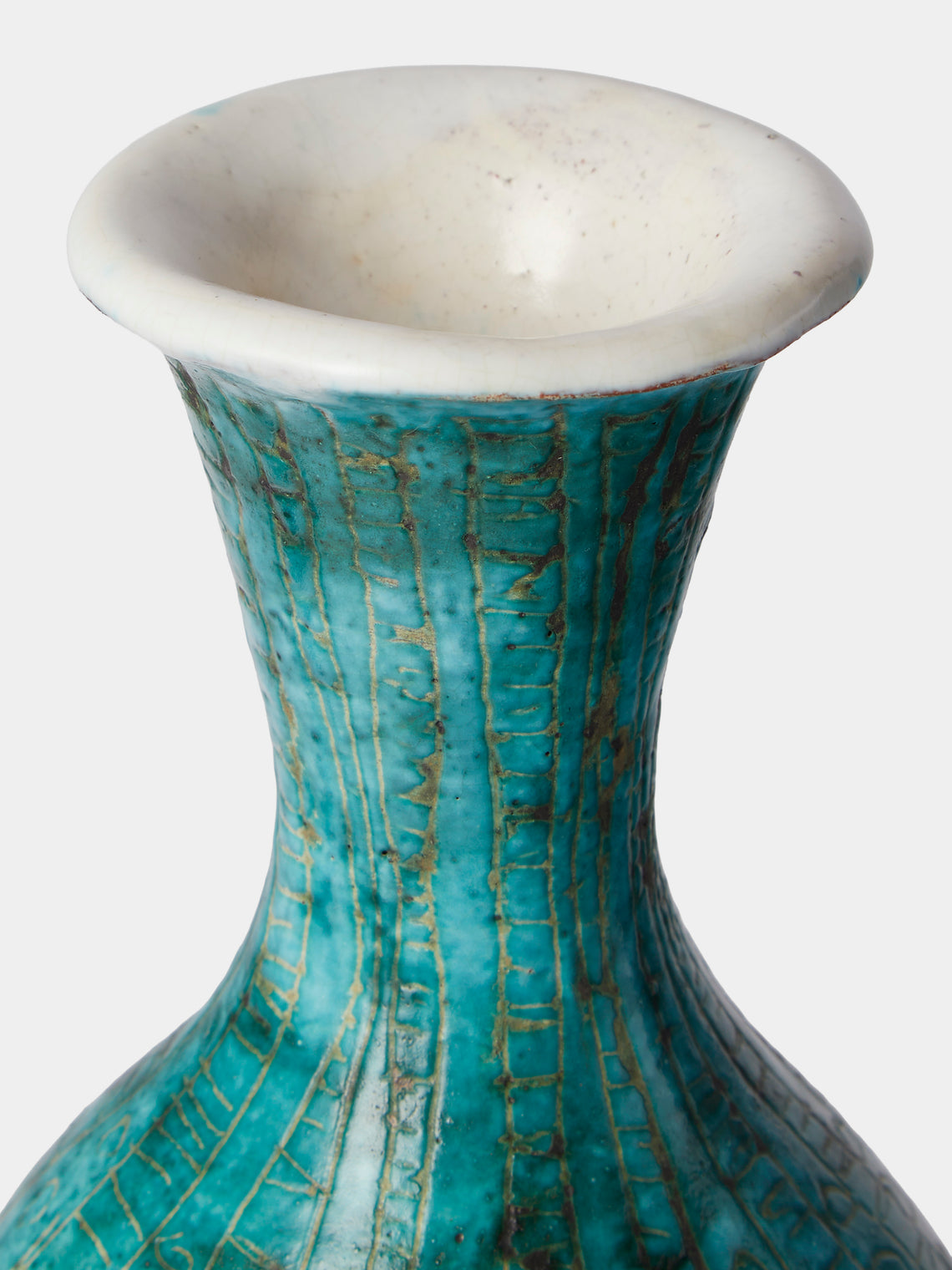 Antique and Vintage - Mid-Century Ceramic Vase - Blue - ABASK