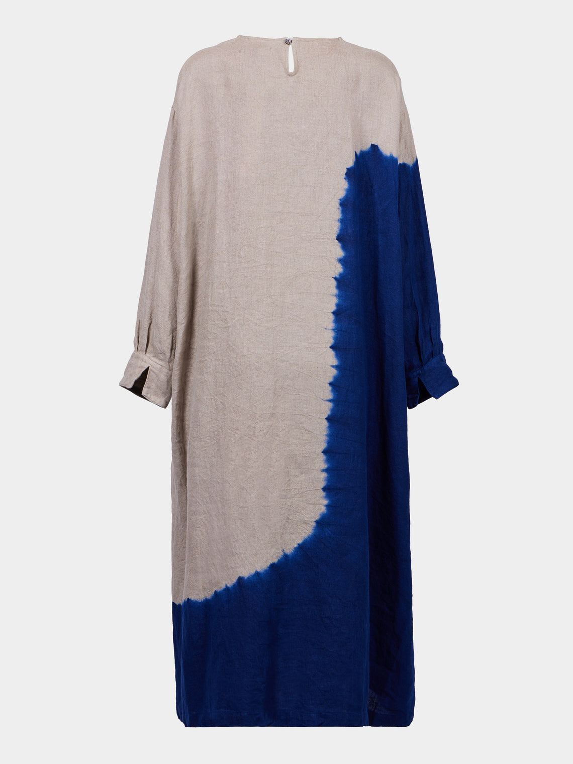 Suzusan - Shibori Linen Wide Dress - Navy - ABASK