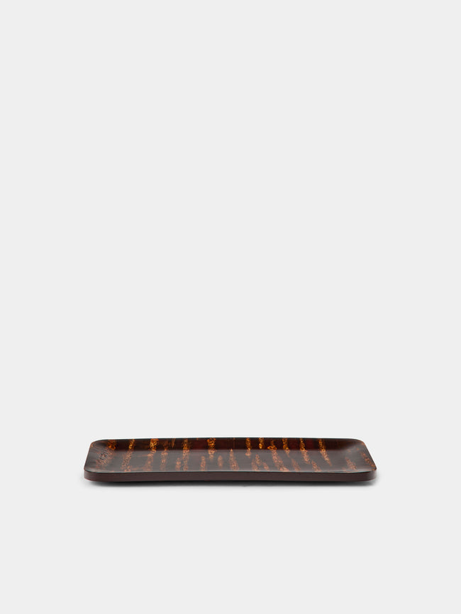 Denshiro - Polished Cherry Bark Tray (12in/30cm) - Brown - ABASK - 