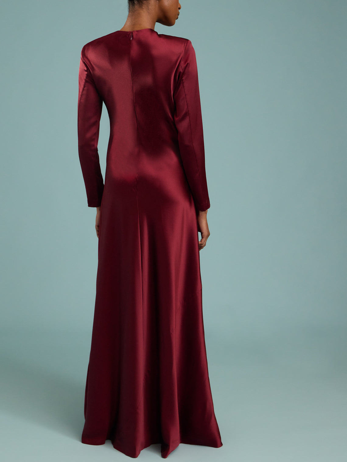 Heirlome - Ruth Silk Long Dress | Size: S - Burgundy - ABASK