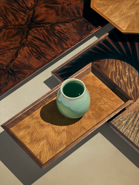 Mori Kougei - Poke Oak Cutlery Tray (10.5in/26.5cm) - Brown - ABASK