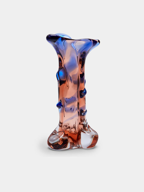 Antique and Vintage - Mid-Century Glass Vase - Brown - ABASK - 