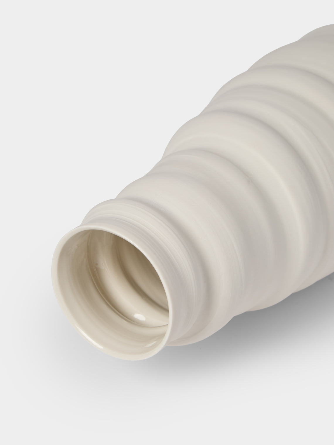 Johanne Coker - No. 5 Hand-Thrown Porcelain Vase (17in/43.5cm) - White - ABASK