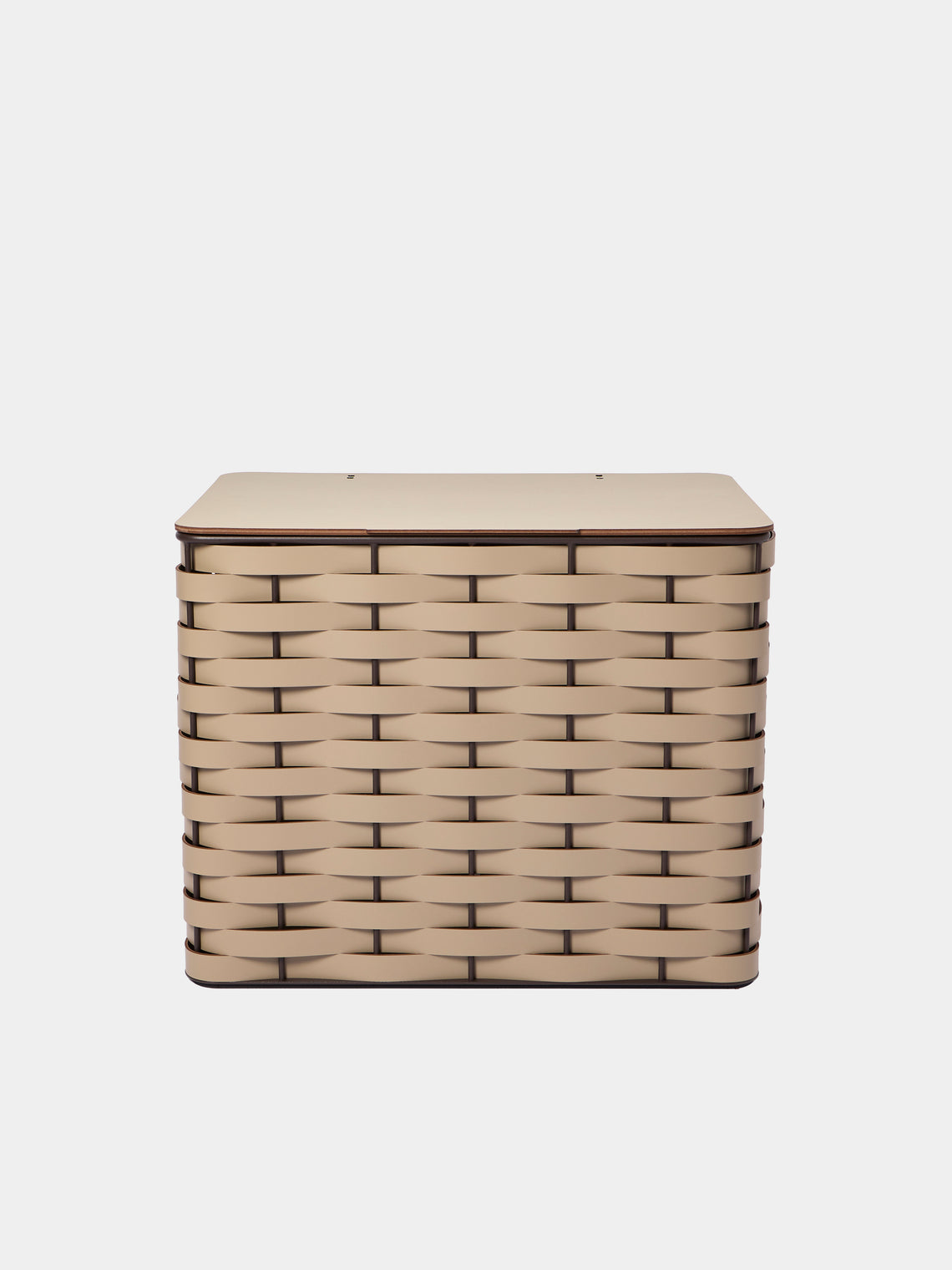 RUDI - Nassa No. 17 Leather Rectangular Basket - Gray - ABASK - 