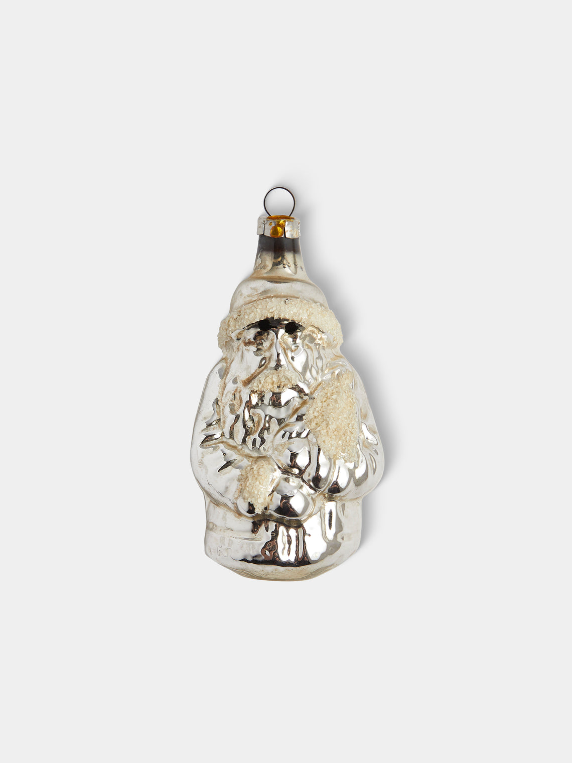 Antique and Vintage - Early-20th-Century Father Christmas Glass Baubles (Set of 6) - Silver - ABASK