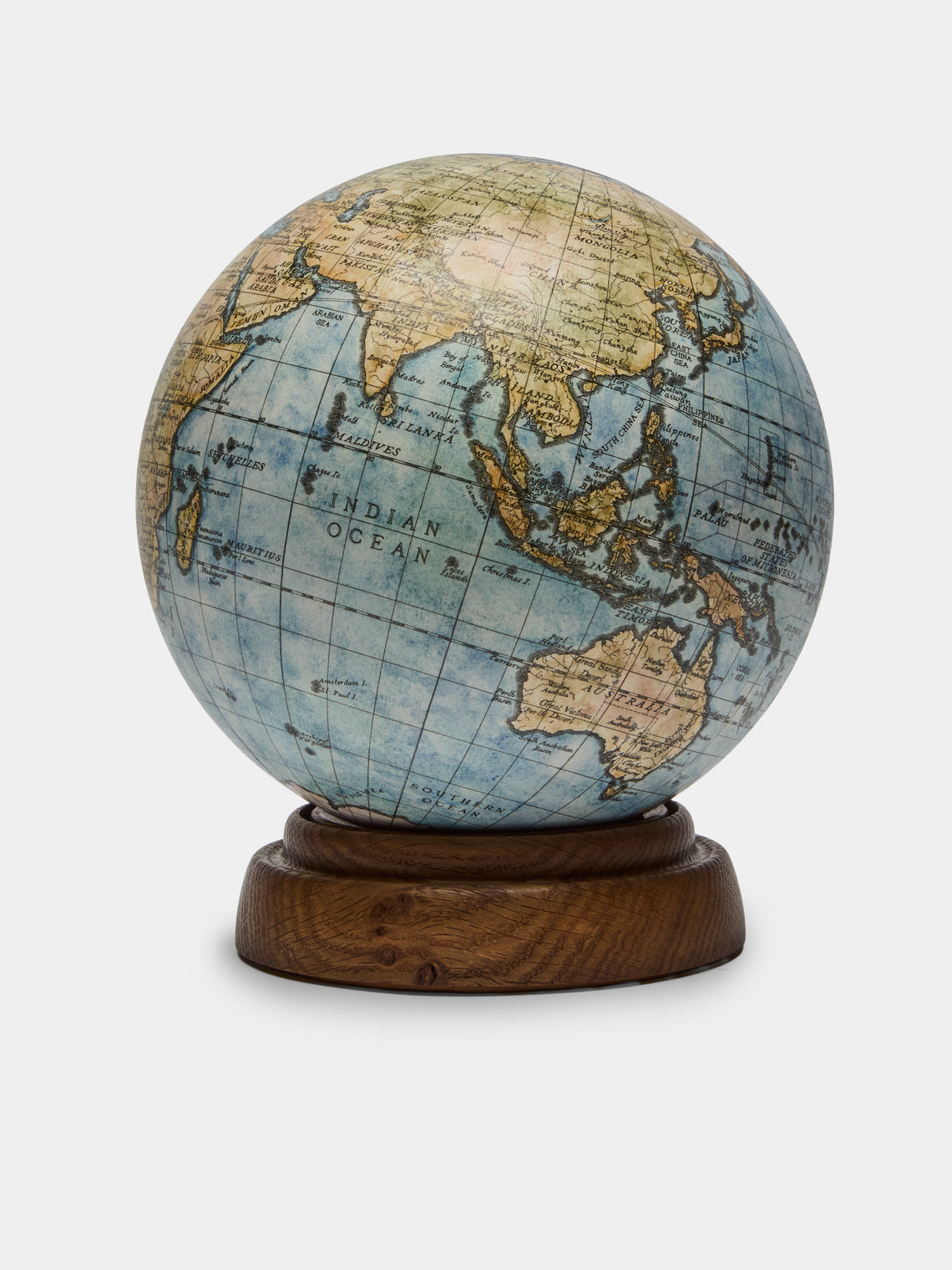 Leonardo Frigo - The Venier Hand-Printed Globe (8in/20cm) - Blue - ABASK - 