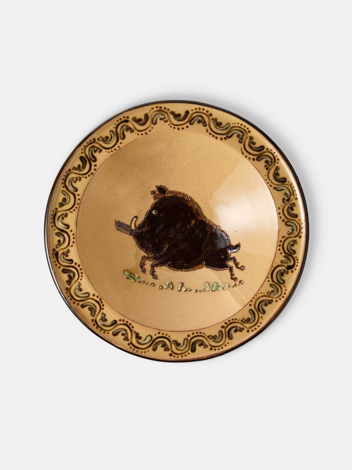 Poterie d’Évires - Animals Hand-Painted Ceramic Breakfast Bowls (Set of 4) - Cream - ABASK