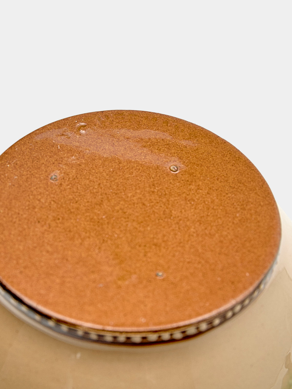 Poterie d’Évires - Cows Hand-Painted Ceramic Mini Lidded Pot - Cream - ABASK