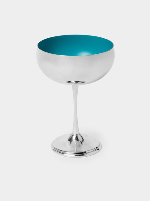 Jarosinski & Vaugoin - Silver-Plated and Burnt Lacquer Champagne Coupe - Silver - ABASK - 