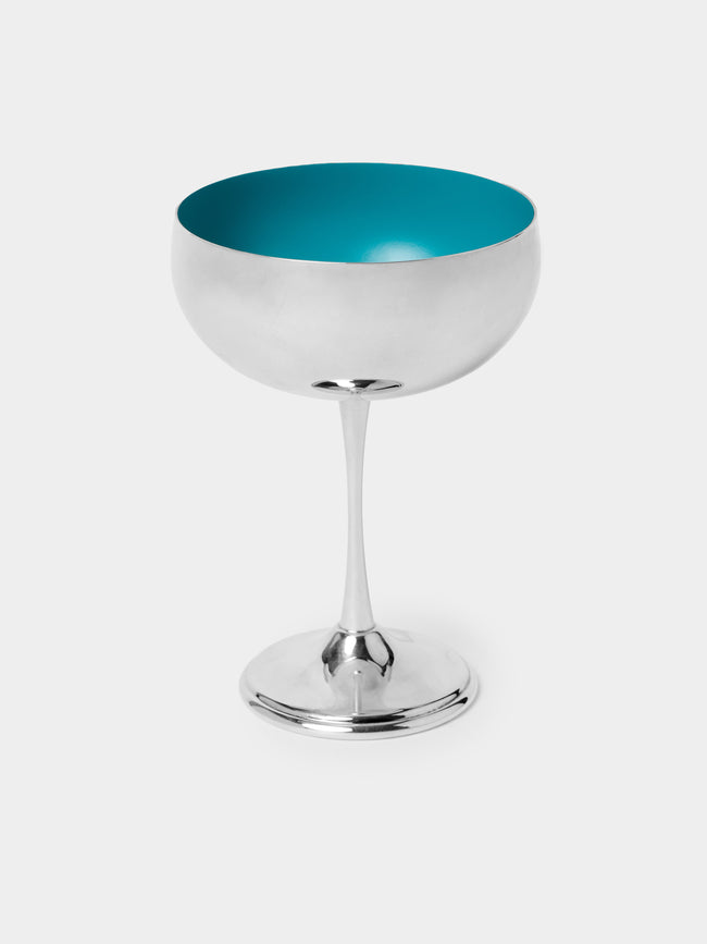 Jarosinski & Vaugoin - Silver-Plated and Burnt Lacquer Champagne Coupe - Silver - ABASK - 