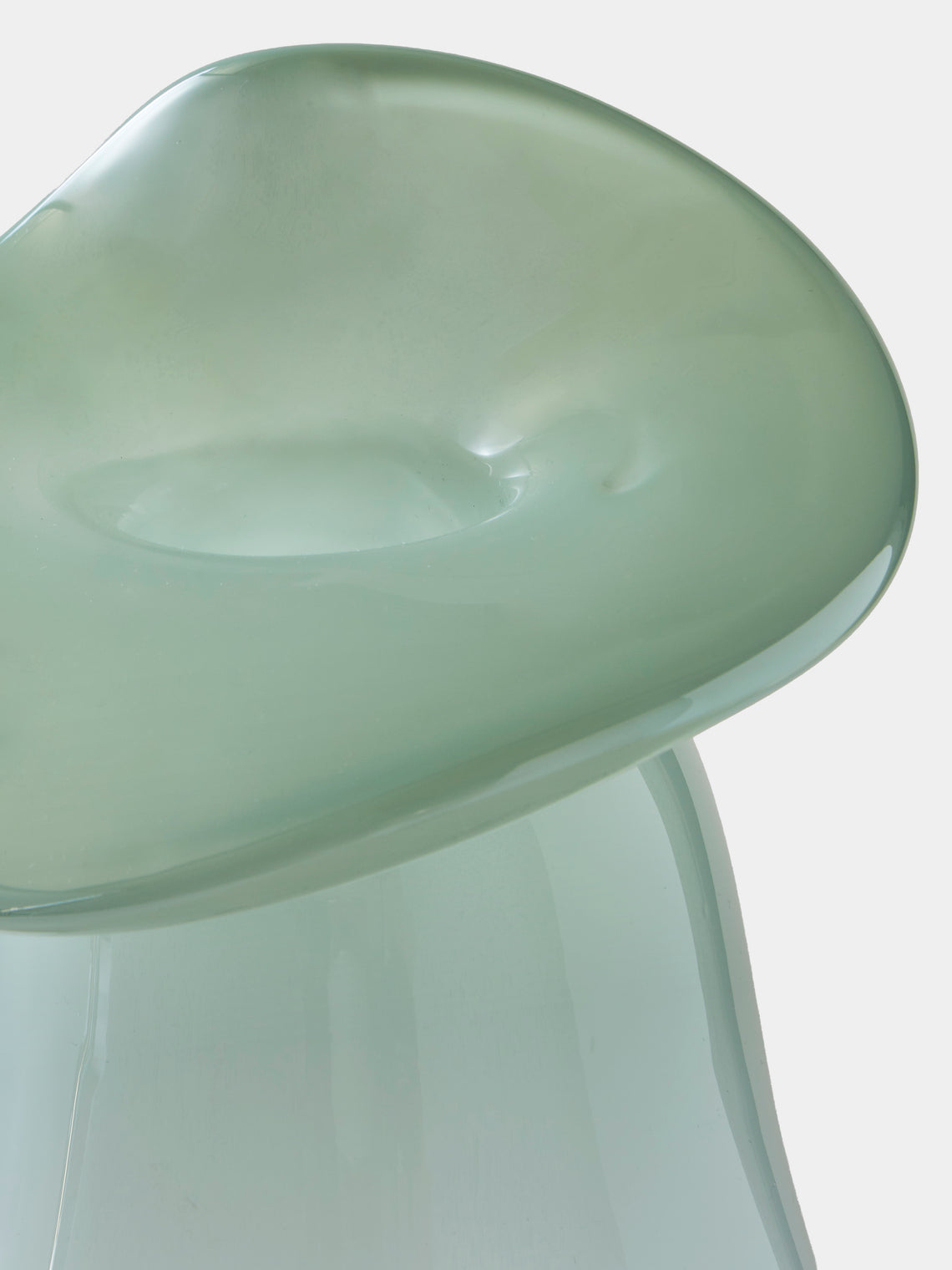 Oog Objects - 12 Hand-Blown Glass Vase (10in/26cm) - Green - ABASK