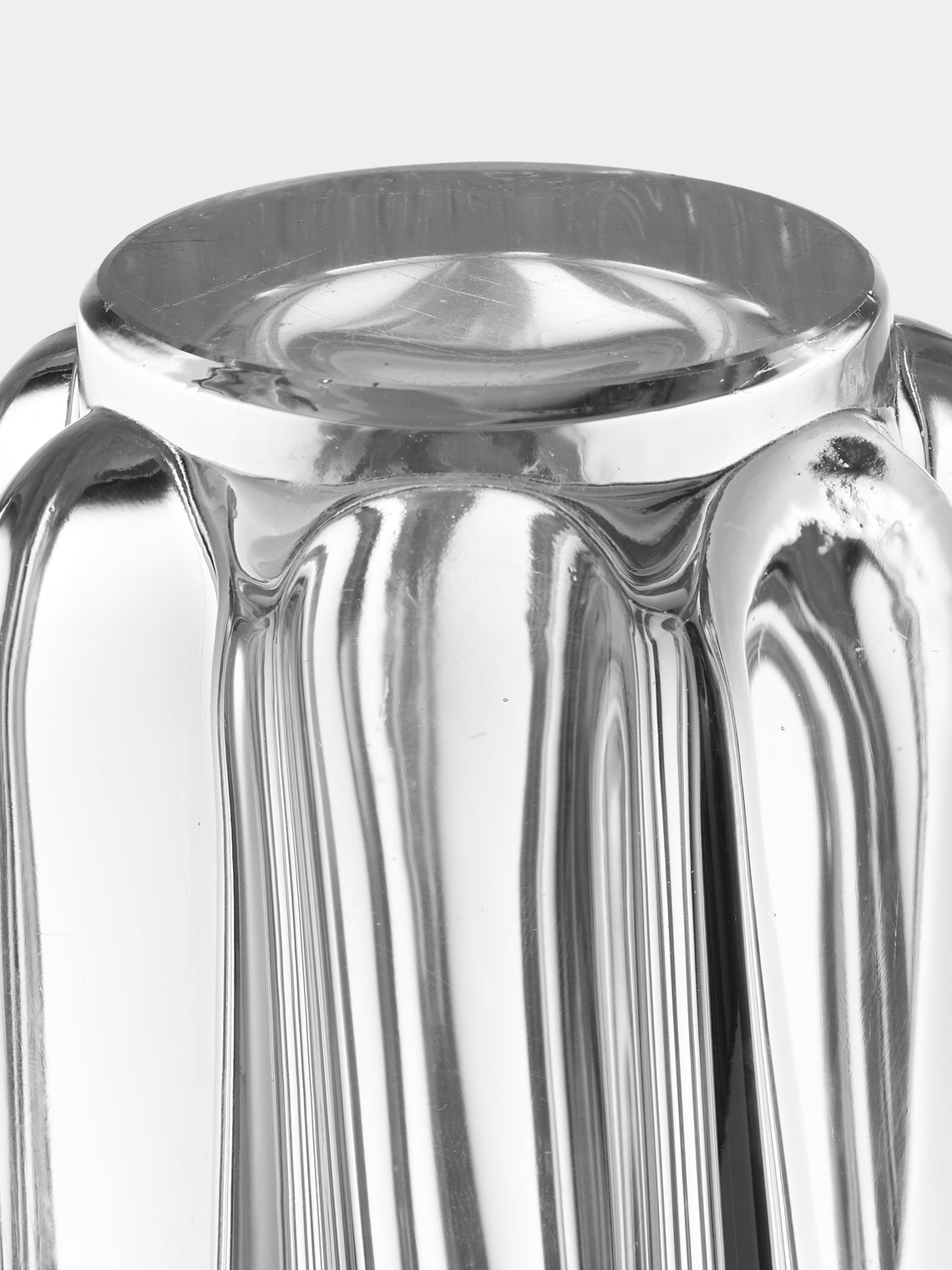 Antique and Vintage - Mid-Century Crystal Vase (10in/25.5cm) - Clear - ABASK