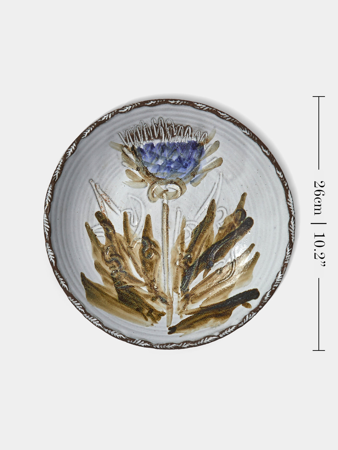 Antique and Vintage - 1950s Albert Thiry Ceramic Bowl - White - ABASK