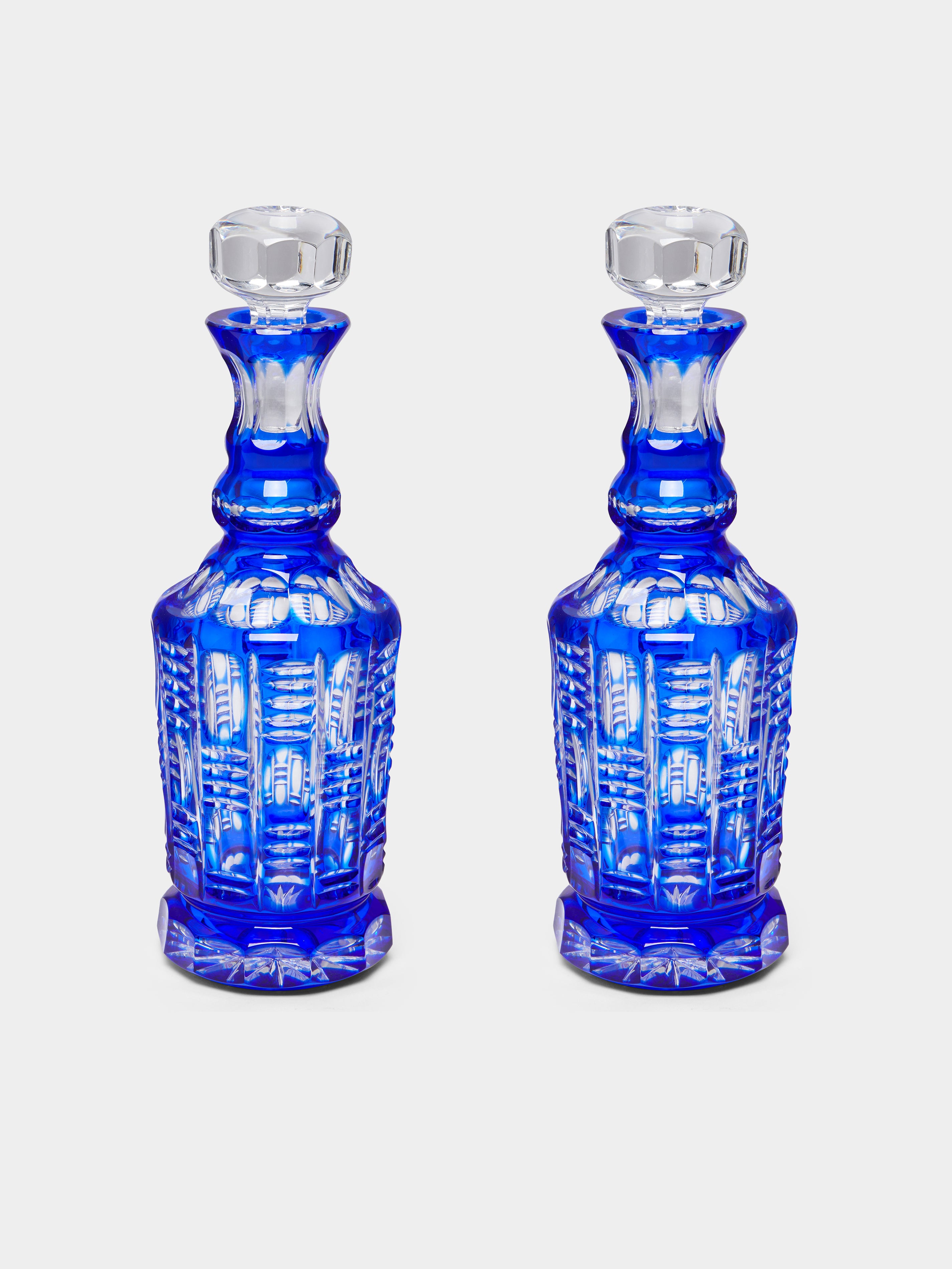 1950s Cut Crystal Decanters (Set of 2)