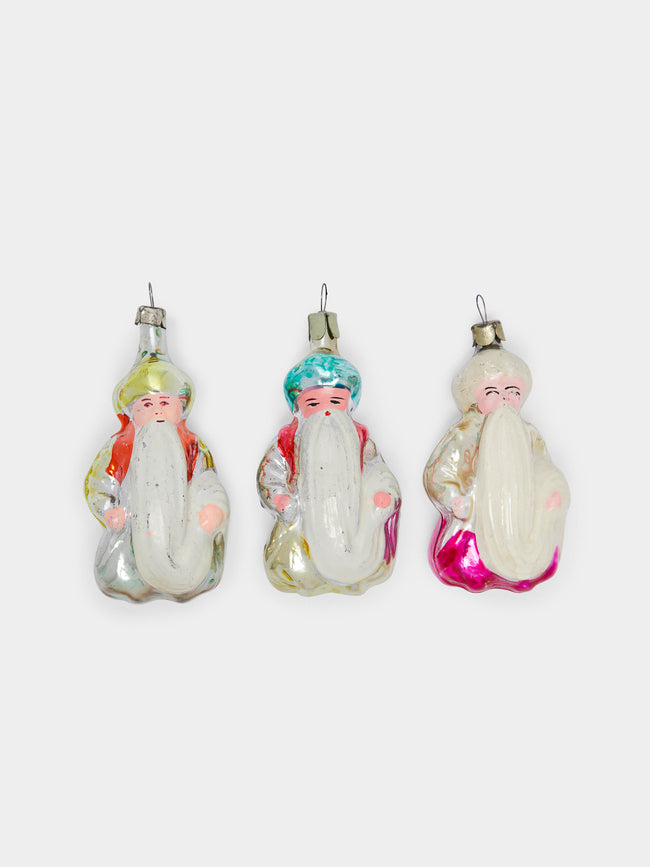 Antique and Vintage - 1950s Three Wise Men Glass Tree Decorations (Set of 3) -  - ABASK - 