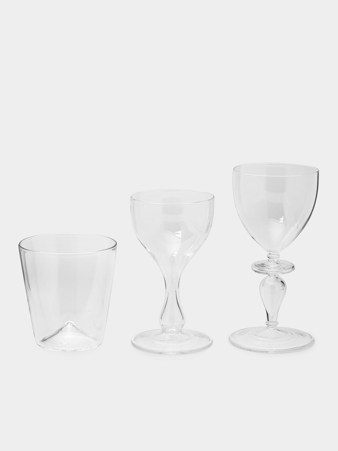 Astier de Villatte - Simple Hand-Blown Medium Tumbler (Set of 2) - Clear - ABASK
