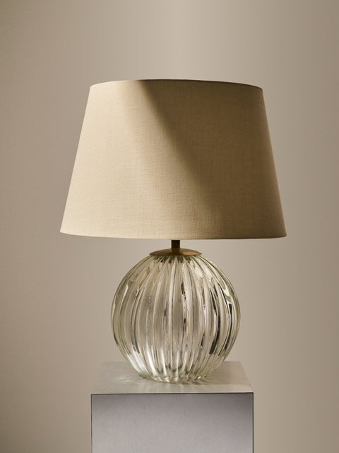 Antique and Vintage - 1950s Murano Glass Table Lamp - Clear - ABASK