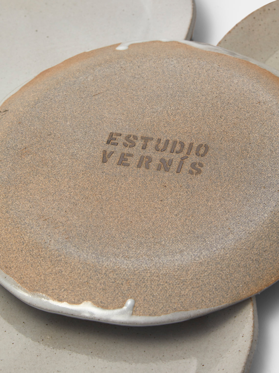 Estudio Vernís - Wood-Fired Stoneware Dinner Plates 9in/23cm (Set of 6) - White - ABASK