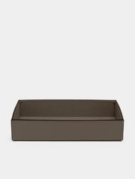 Giobagnara - Marea Leather Small Tray - Brown - ABASK - 