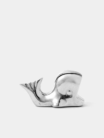 Antique and Vintage - Mid-Century Whales Silver-Plated Knife Rests (Set of 10) - Silver - ABASK - 