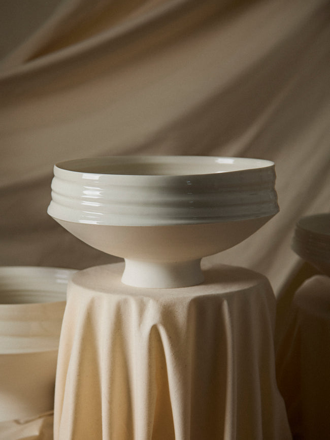 Johanne Coker - No. 11 Hand-Thrown Porcelain Bowl - White - ABASK