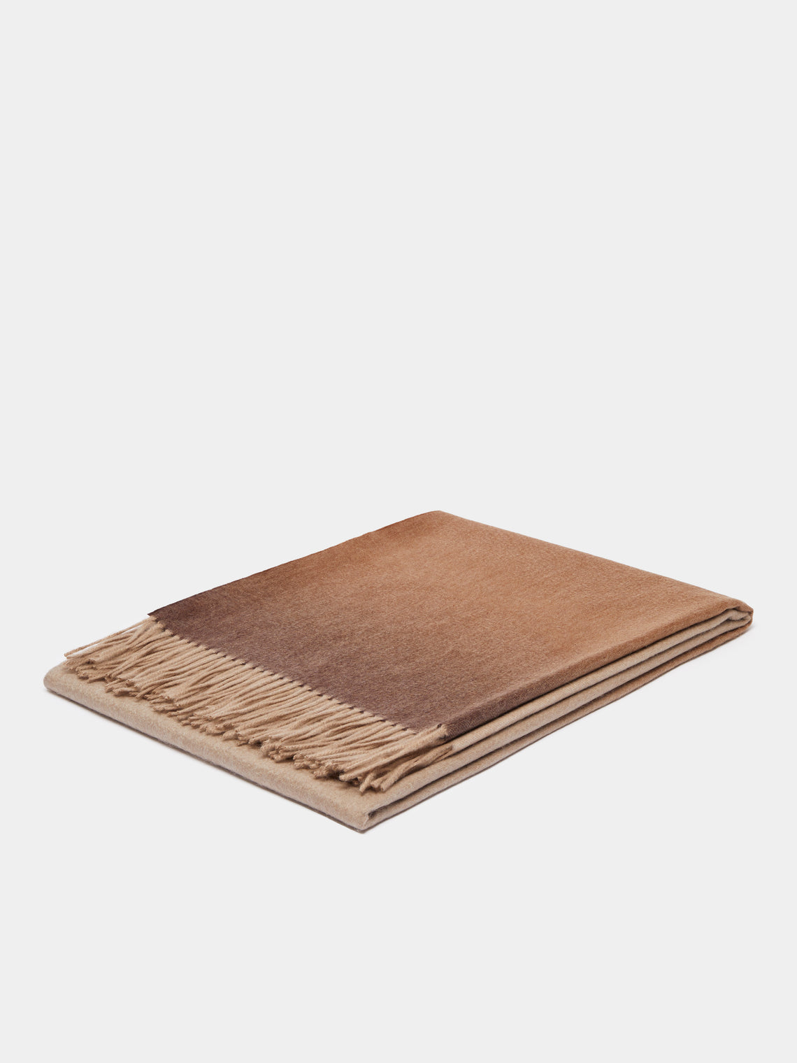 Begg x Co - Ombre Cashmere Blanket - Brown - ABASK