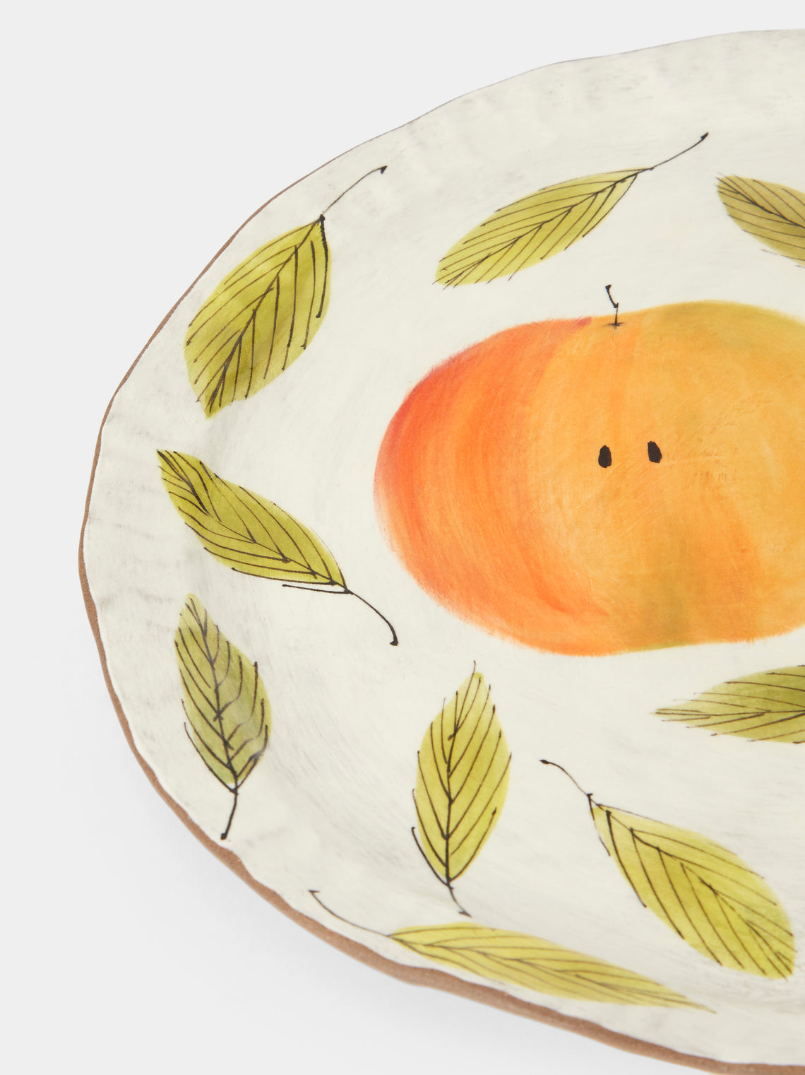 Yon Ho Kyung - Apples Hand-Painted Buncheong Platter - White - ABASK