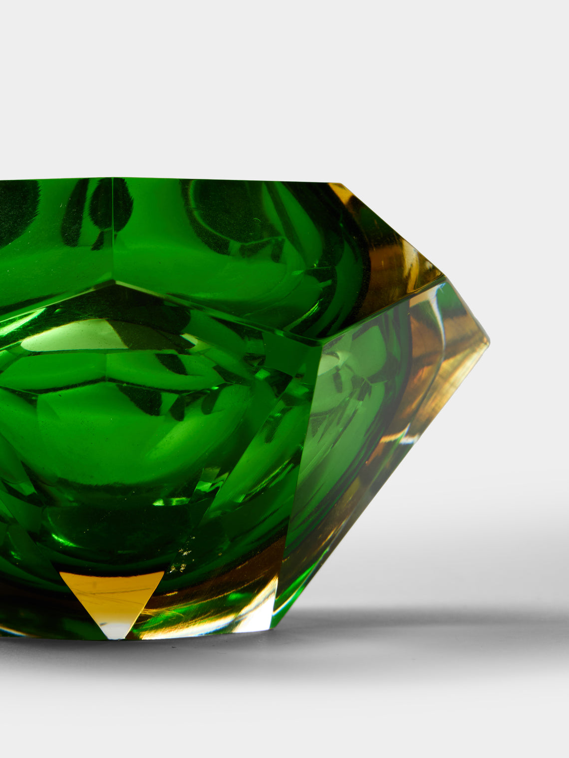 Antique and Vintage - 1970s Murano Glass Ashtray - Green - ABASK