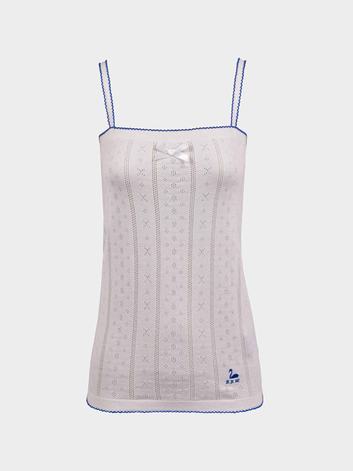 B.B. Wallace - Chicago Cotton Pointelle Camisole Top | Size: S - White - ABASK - 