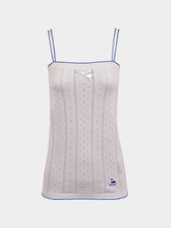 B.B. Wallace - Chicago Cotton Pointelle Camisole Top | Size: S - White - ABASK - 