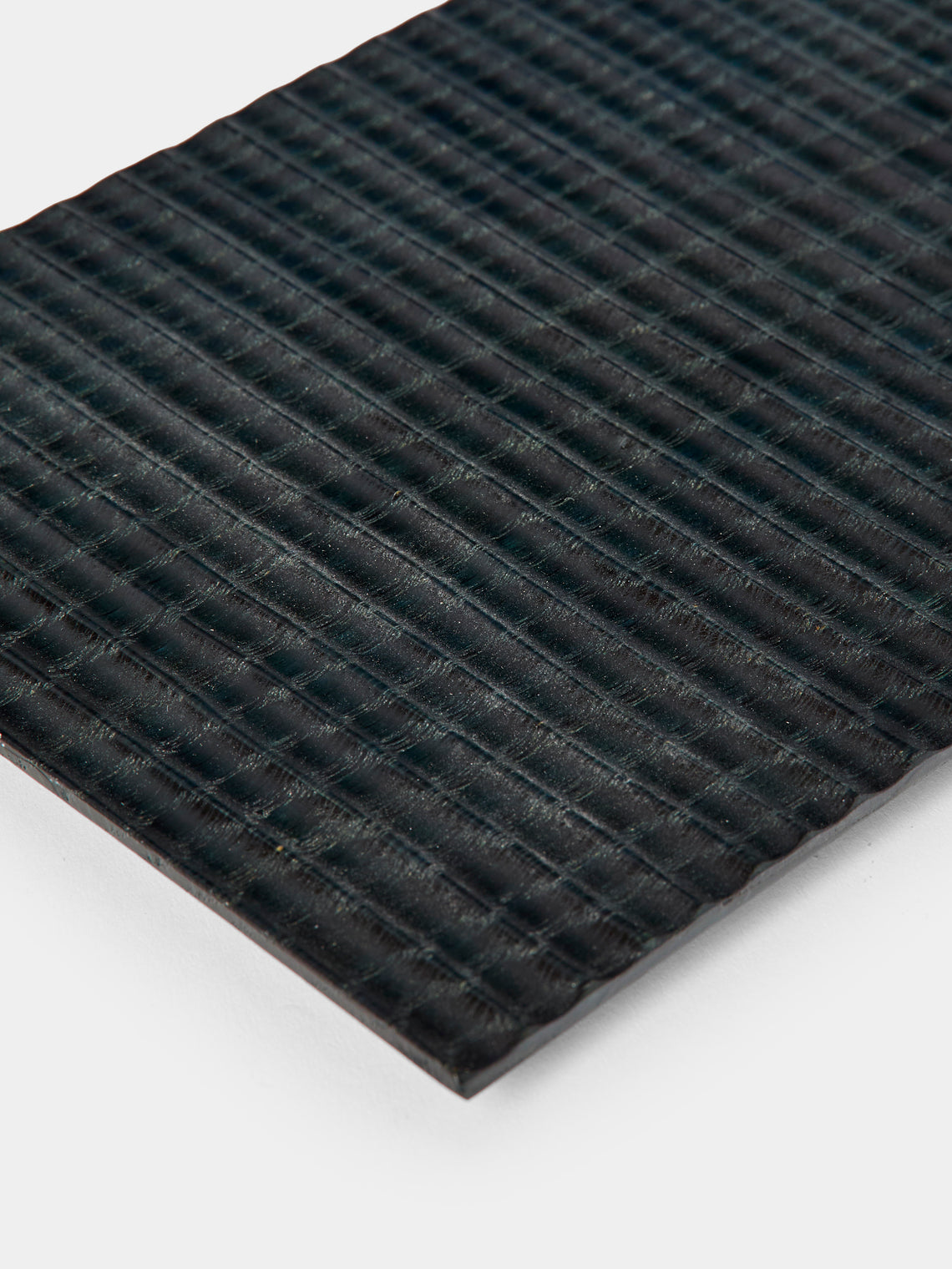 Mori Kougei - Tsuki-Jiri Indigo-Dyed Oak Sushi Plate (12.5in/32cm) - Black - ABASK