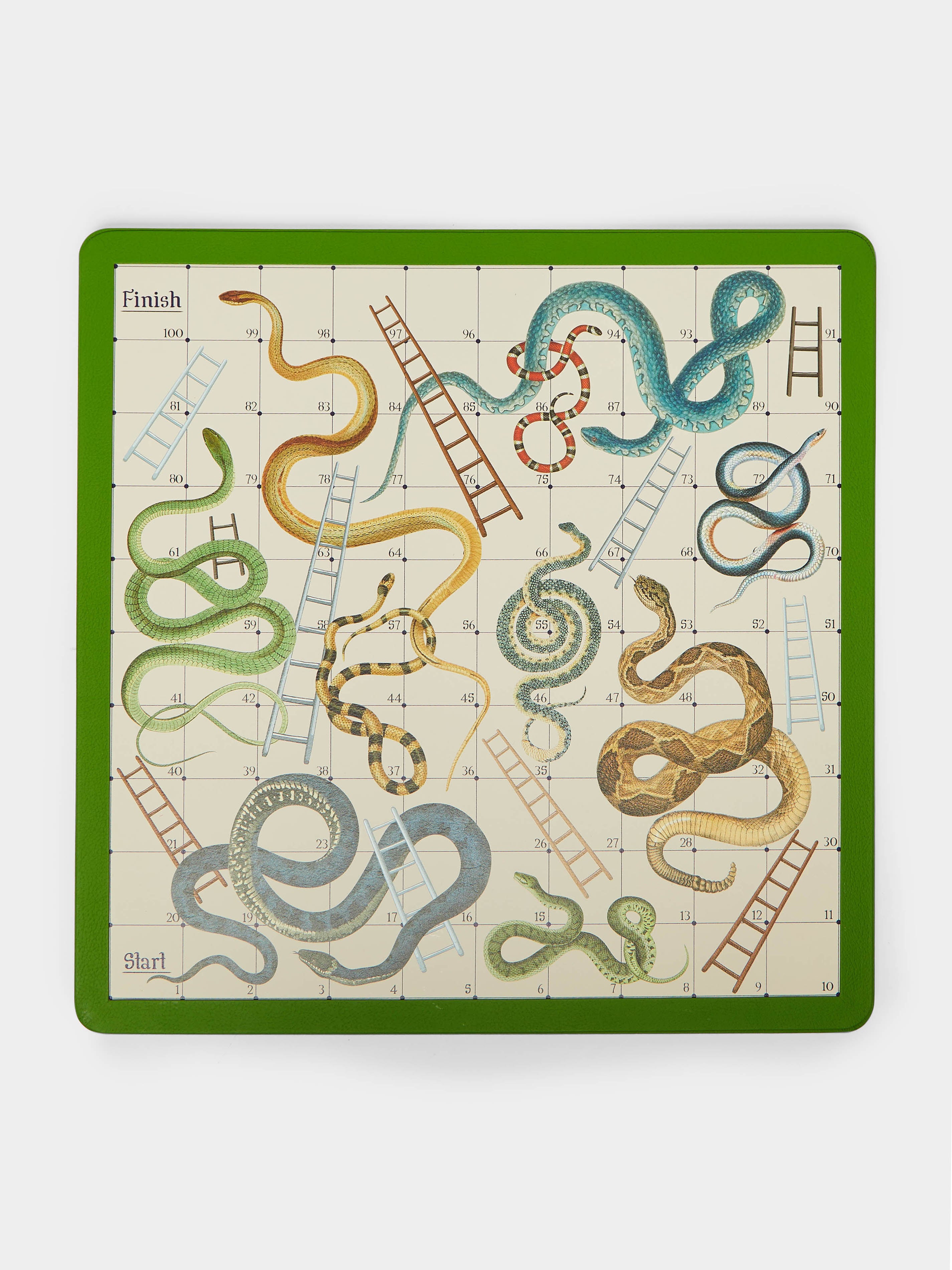 Green Leather Snakes & Ladders and Ludo Games Compendium by William ...