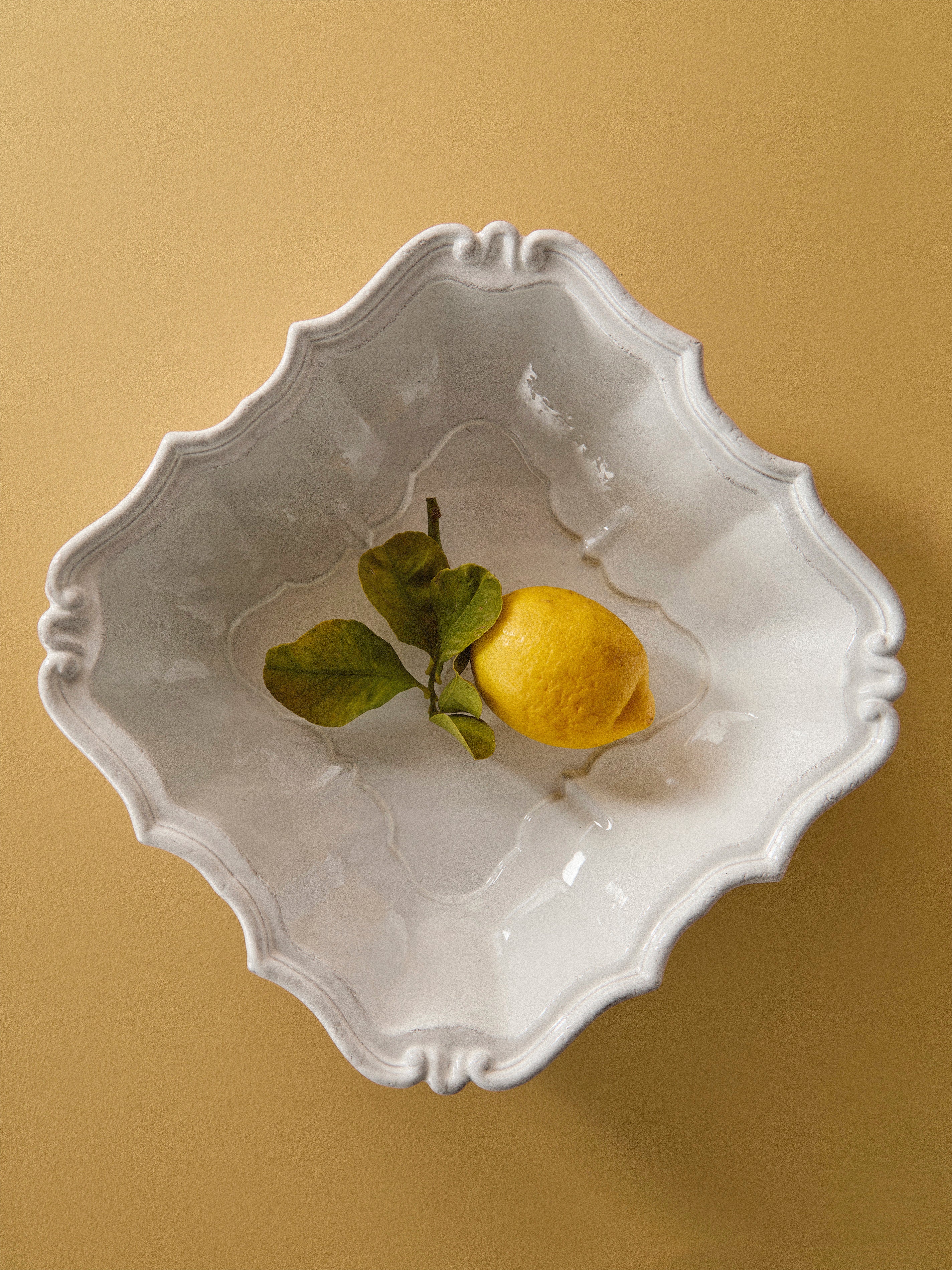 Régence Hand-Glazed Ceramic Large Salad Bowl