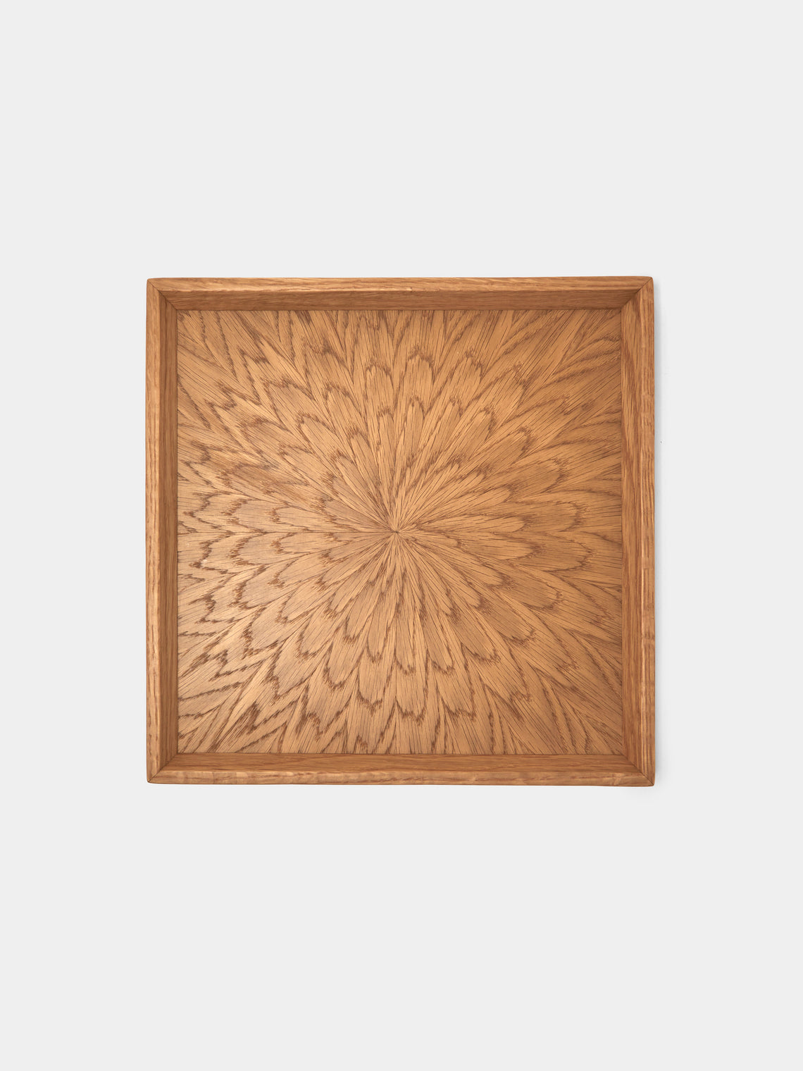 Mori Kougei - Poke Teak Square Tray (10.5in/26.5cm) - Brown - ABASK - 