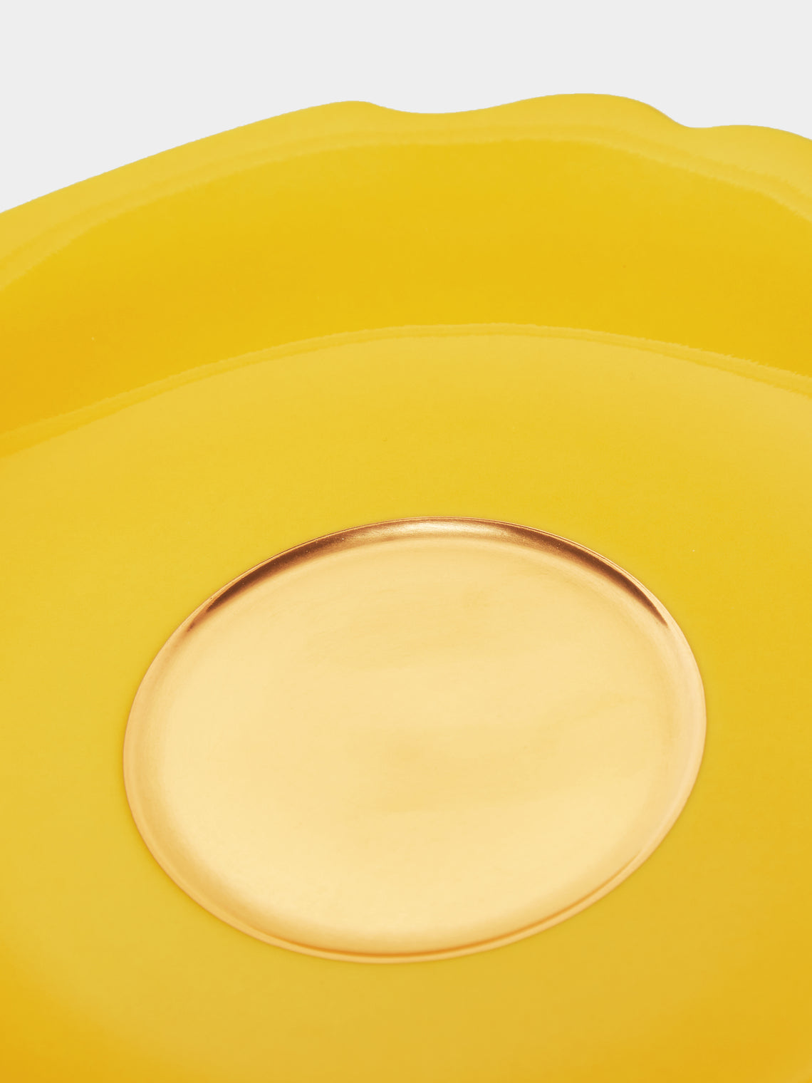 Augarten - Belvedere Hand-Painted Porcelain Teacup and Saucer (Set of 2) - Yellow - ABASK