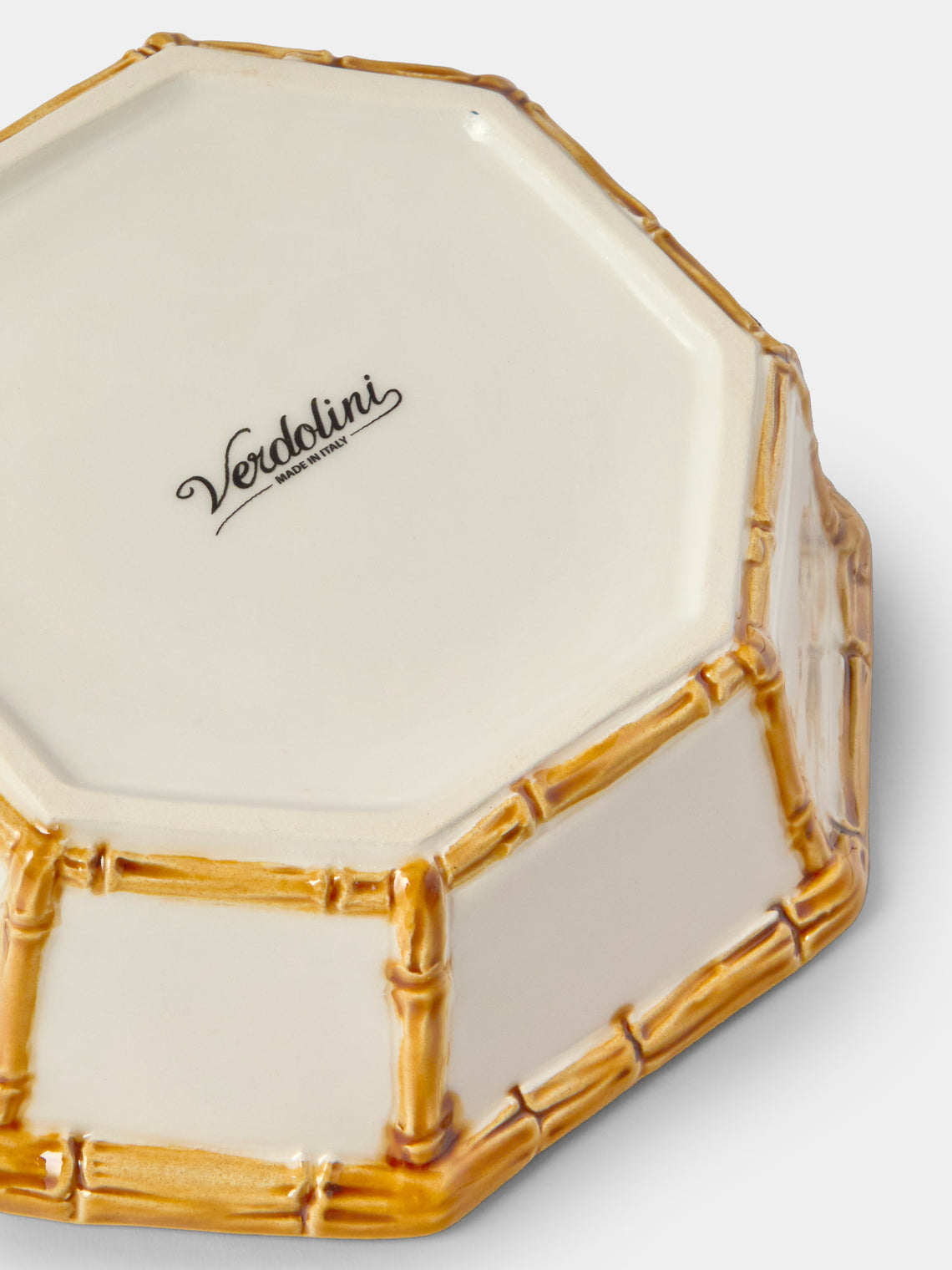 Verdolini - Bamboo Hand-Painted Ceramic Cereal Bowl - White - ABASK