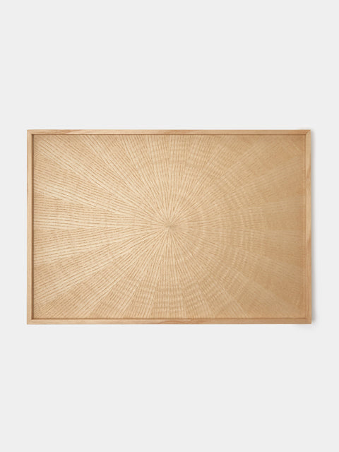 Mori Kougei - Rays Ash Wood Tray (14.5in/36.5cm) - White - ABASK - 
