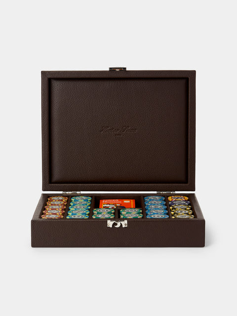 Hector Saxe - Leather Small Poker Set - Brown - ABASK - 