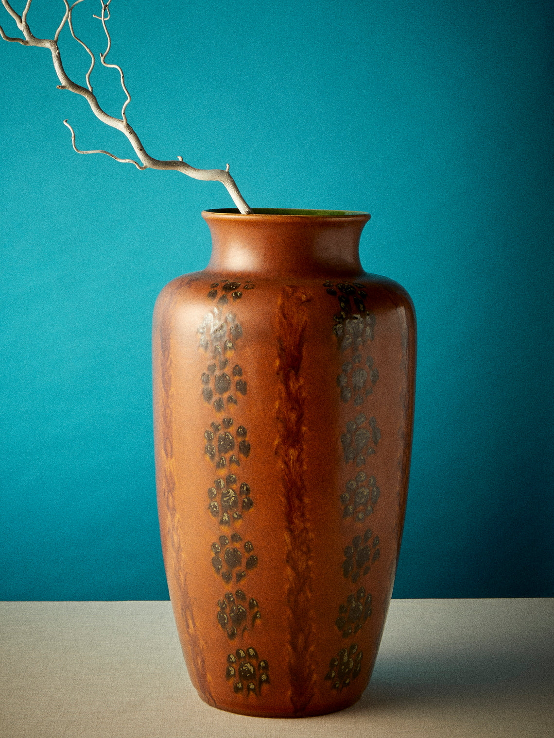 Antique and Vintage - MID CENTURY WEST GERMAN VASE - Orange - ABASK