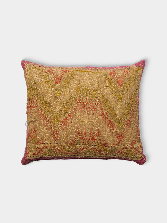 By Walid - 17th-Century Tapestry Damask Cushion (19.5in/50cm) - Multiple - ABASK - 